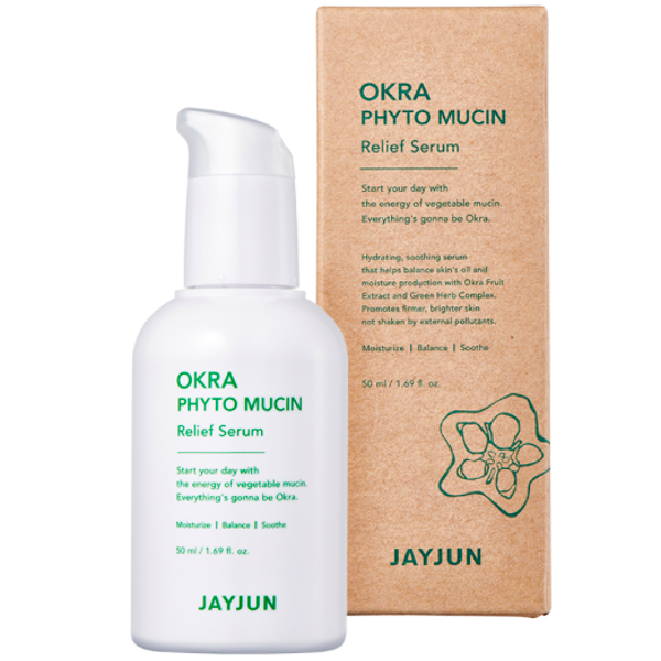 JAYJUN OKRA Phyto Mucin drėkinantis ir raminantis serumas, 50ml