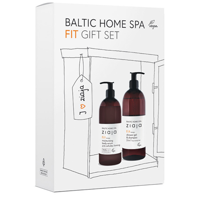 Baltic Home SPA dovanų rinkinys (Baltic Home Spa Fit Dušo želė ir šampūnas 3-1, 500ml. + Baltic Home Spa Fit anticeliulitinis formuojantis kūno losjonas aliejus 400 ml.)