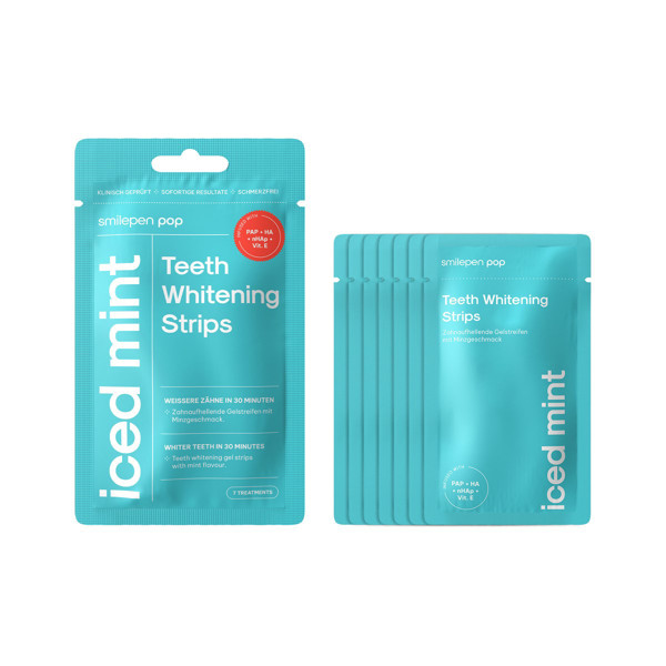 SMILEPEN POP ICED MINT WHITENING STRIPS, balinimo juostelės Smilepen, 7x2 vnt. paveikslėlis