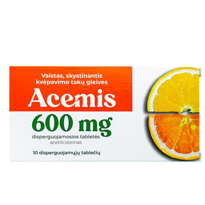 ACEMIS, 600 mg, disperguojamosios tabletės, N10 paveikslėlis