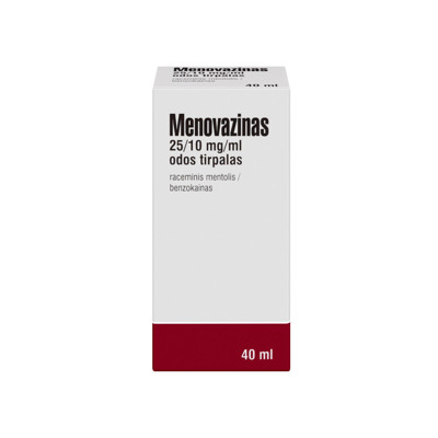 MENOVAZINAS, 25/10 mg/ml, odos tirpalas, 40 ml  paveikslėlis