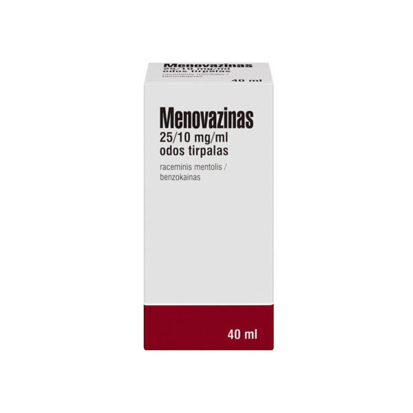 MENOVAZINAS, 25/10 mg/ml, odos tirpalas, 40 ml  paveikslėlis