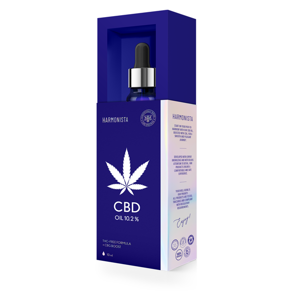 HARMONISTA 10,2 % kanapių ekstraktas CBD Oil + CBG Boost