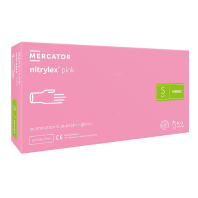 NITRYLEX PF PINK, Pirštinės, nitrilo, be pudros S, N100 paveikslėlis