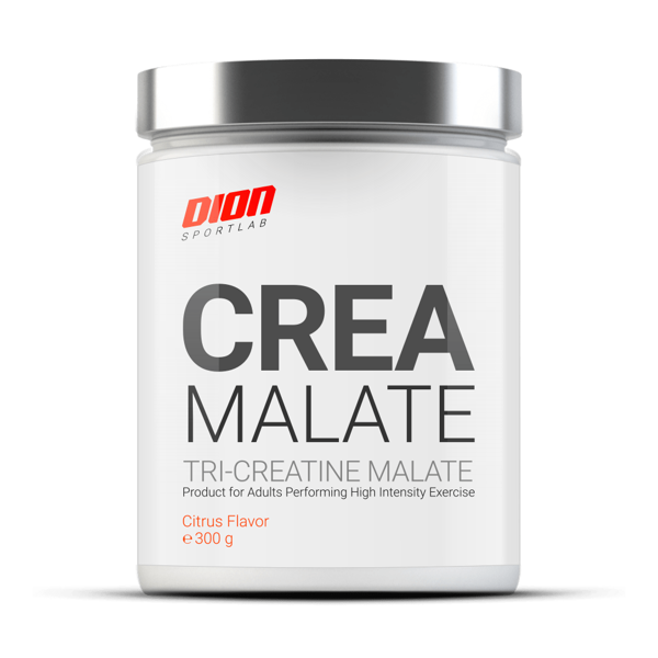 DION SPORTLAB CREATINE MALATE, Citrusų (Apelsinų-Greipfrutų-Laimo) sk., 300 g