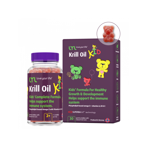 LYL Krill Oil Guminukai su Omega3 ir vitaminais, 30 vnt.