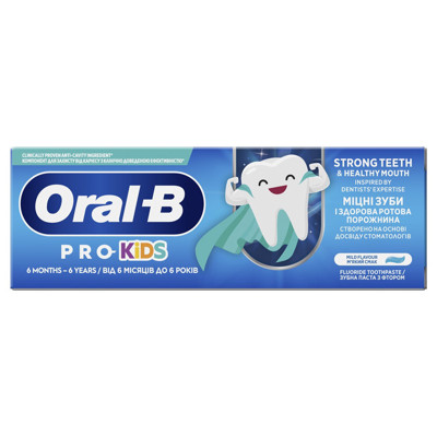 ORAL-B PRO KIDS, dantų pasta vaikams, nuo 6mėn. iki 6m. 50ml paveikslėlis