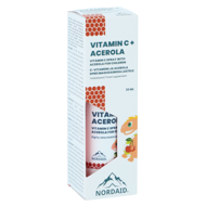 NORDAID Vitaminas C+Acerola, purškiamas vitaminas C, 200 purškimų, 30ml NORDAID Vitaminas C+Acerola, purškiamas vitaminas C, 200 purškimų, 30ml