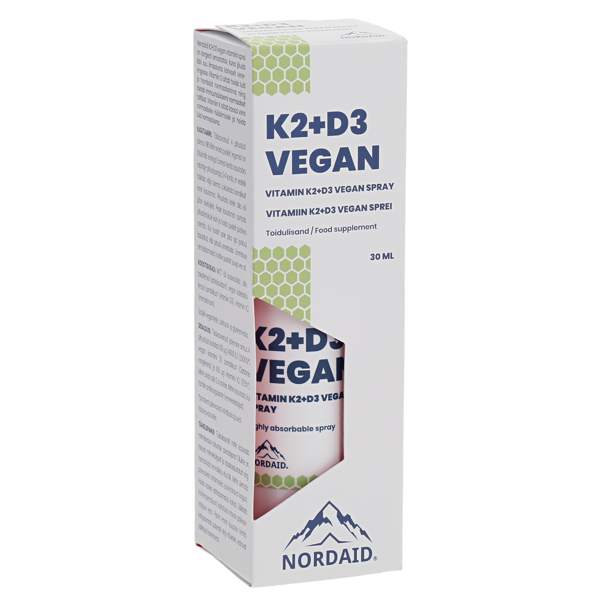 Nordaid K2 100 mcg + D3 spray 4000 IU vegan, 30ml