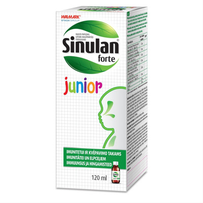 SINULAN FORTE JUNIOR SYRUP, 120 ml paveikslėlis