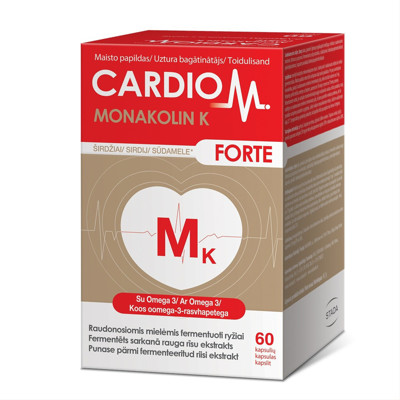 CARDIOM MONAKOLIN K FORTE, 60 kapsulių paveikslėlis