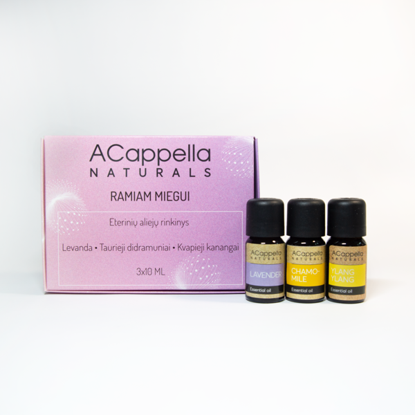 ACAPPELLA NATURALS eterinis aliejų rinkinys Ramiam miegui 3x10 ml