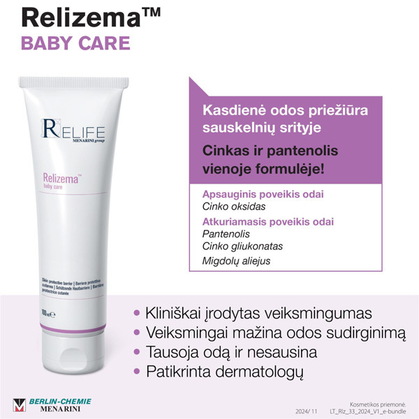 RELIZEMA BABY CARE, kremas, 100ml paveikslėlis