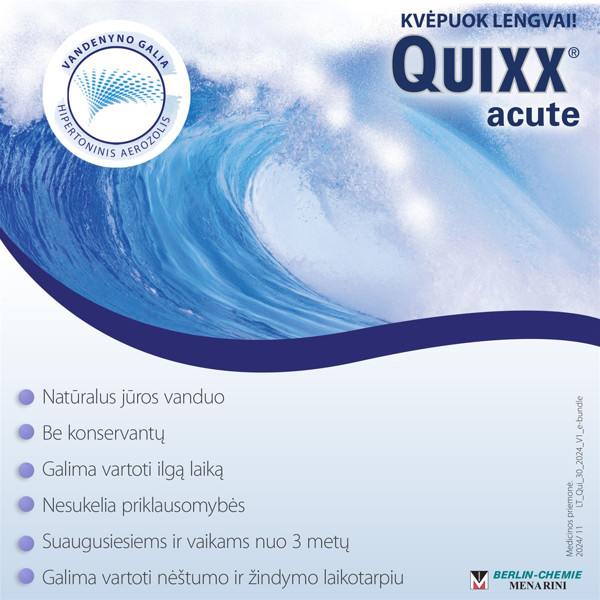 QUIXX ACUTE, nosies purškalas, 100 ml  paveikslėlis