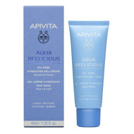 APIVITA AQUA BEELICIOUS OIL-FREE, veido gelis-kremas, M/R odai, 40 ml paveikslėlis