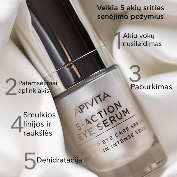 APIVITA 5-ACTION, paakių serumas, 15 ml paveikslėlis