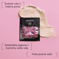 APIVITA EXPRESS BEAUTY, veido kaukė su rausvuoju moliu, švelniai valanti, 8 ml, 2 vnt. paveikslėlis