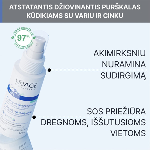 URIAGE BABY CU-ZN, purškalas, 100 ml paveikslėlis