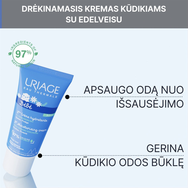 URIAGE BABY 1ERE, drėkinamasis kremas, 40 ml paveikslėlis