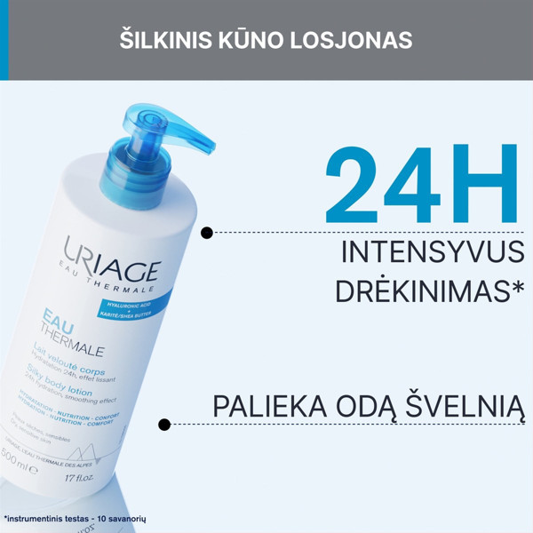 Uriage EAU THERMALE, švelnus kūno pienelis, 500ml paveikslėlis