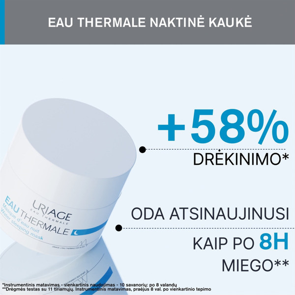 URIAGE EAU THERMALE, veido kaukė nakčiai (tepama), 50ml paveikslėlis