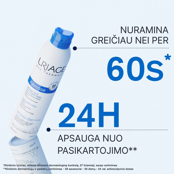 URIAGE XEMOSE SOS, dulksna niežtinčiai odai, 200 ml paveikslėlis