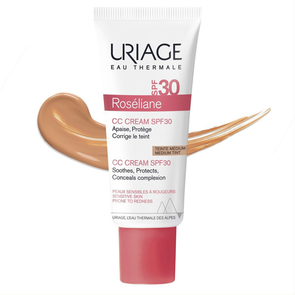 Uriage Roseliane, CC kremas, universalus toninis, koreguojamasis, SPF30 40ml paveikslėlis