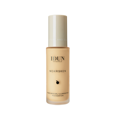 IDUN Minerals skystas makiažo pagrindas lengvai maskuojantis Norrsken Svea Nr. 1209, 30 ml