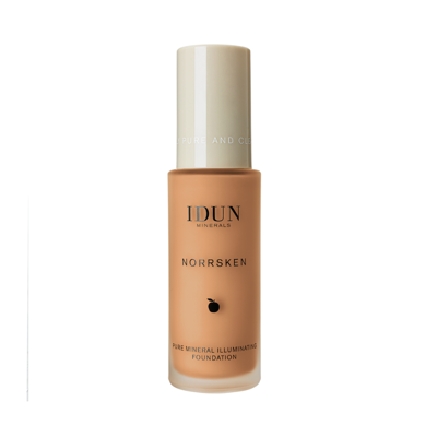 IDUN Minerals skystas makiažo pagrindas lengvai maskuojantis Norrsken Ylva Nr. 1214, 30 ml