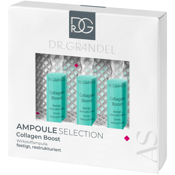 DR. GRANDEL COLLAGEN BOOST, aktyvių ingredientų koncentrato ampulės, 3 x 3 ml