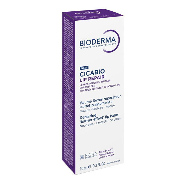 BIODERMA CICABIO LIP REPAIR, balzamas suskilinėjusioms lūpoms, 10ml paveikslėlis