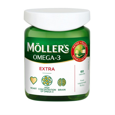 MOLLER'S OMEGA-3 EXTRA, 60 kapsulių paveikslėlis