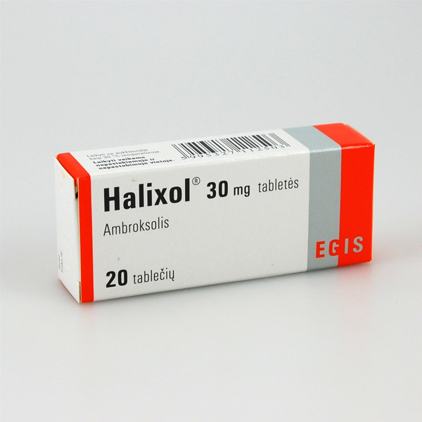 HALIXOL, 30 mg, tabletės, N20  paveikslėlis