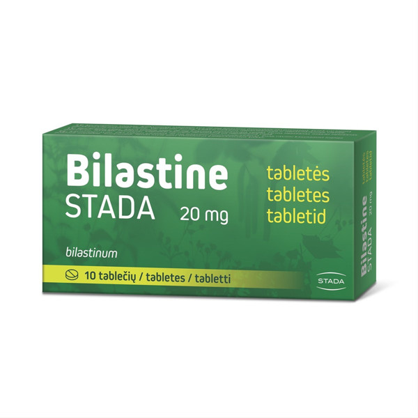 BILASTINE STADA, tabletės, 20mg, N10 paveikslėlis