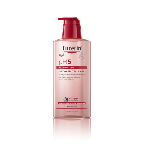 EUCERIN pH5, dušo gelis ir aliejus, 400ml paveikslėlis