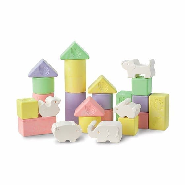 Mochi kaladėlių kūdikiams rinkinys iš natūralių ryžių “Rice Animal Blocks” MB029