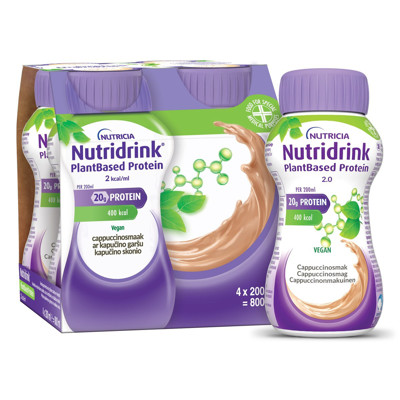 NUTRIDRINK PLANT BASED, kapučino skonio, 2,0 kcal/ml, 200ml, 4vnt. paveikslėlis