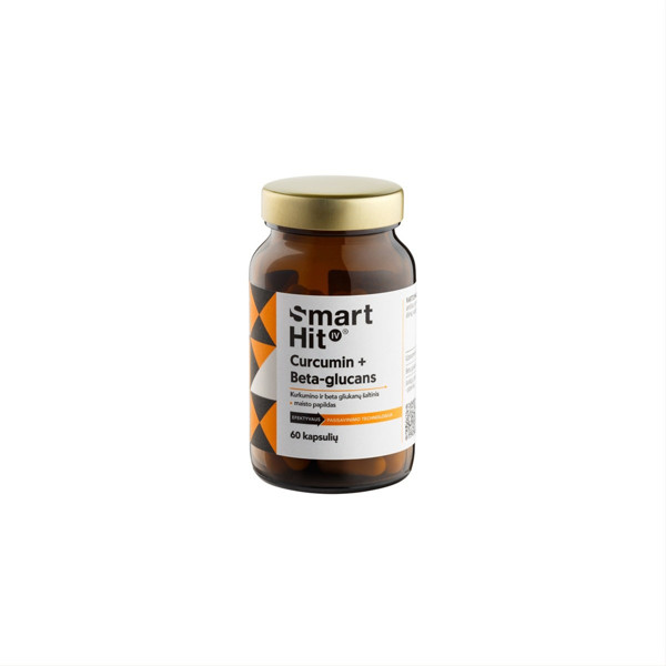 SmartHit Curcumin + Beta-glucans, 60 kapsulių paveikslėlis