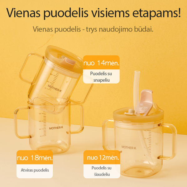 Mother-K PPSU Mokomasis puodelis, nuo 12mėn. Mother-K PPSU Mokomasis puodelis, nuo 12mėn.