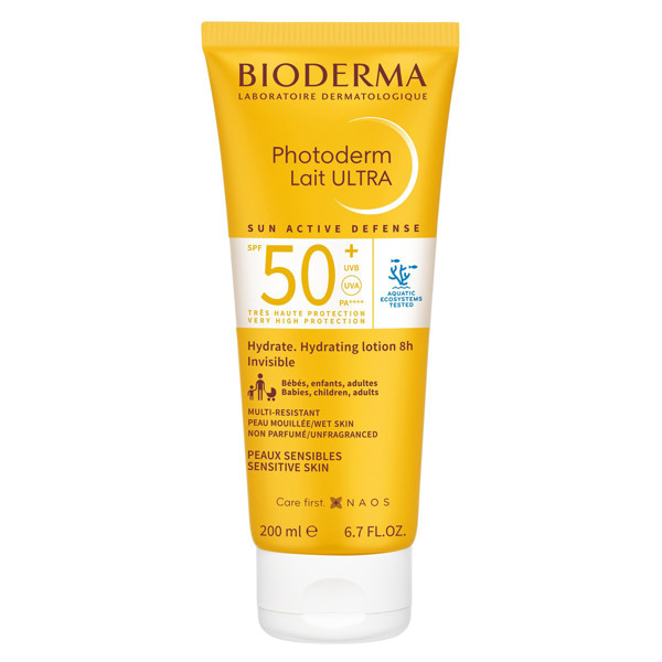 BIODERMA PHOTODERM LAIT ULTRA, apsauginis losjonas nuo saulės, SPF50+, 200ml paveikslėlis