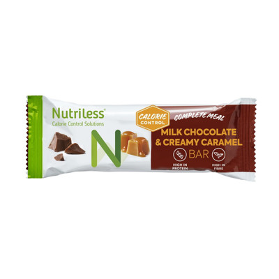 NUTRILESS MILK CHOCOLATE & CREAMY CARAMEL, batonėlis, 1vnt paveikslėlis