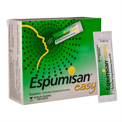 ESPUMISAN EASY, 125 mg, granulės paketėliuose, 14 paketėlių paveikslėlis