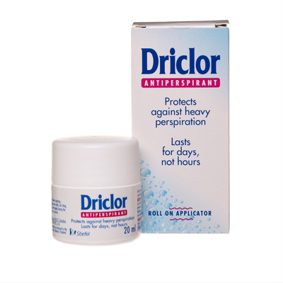 DRICLOR, dezodorantas, antiperspirantas, rutulinis, 20 ml paveikslėlis