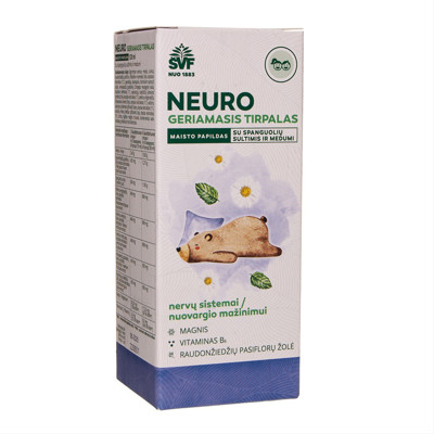 ŠVENČIONIŲ VAISTAŽOLĖS NEURO, geriamasis tirpalas vaikams, miegui, nervų sistemai, 120ml paveikslėlis