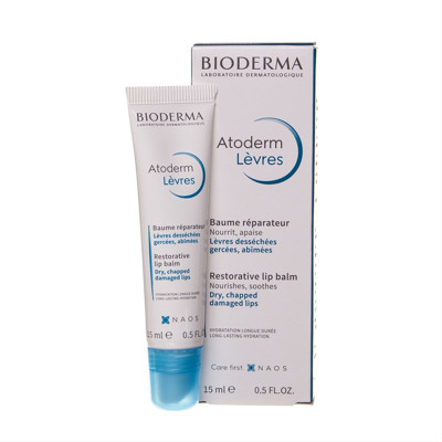 BIODERMA ATODERM LEVRES, intensyviai maitinantis ir atkuriantis lūpų balzamas, 15 ml paveikslėlis