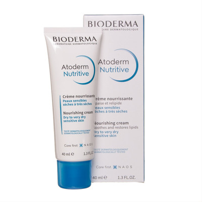 BIODERMA ATODERM NUTRITIVE, intensyviai maitinantis ir atkuriantis veido kremas sausai odai, bekvapis, 40 ml paveikslėlis