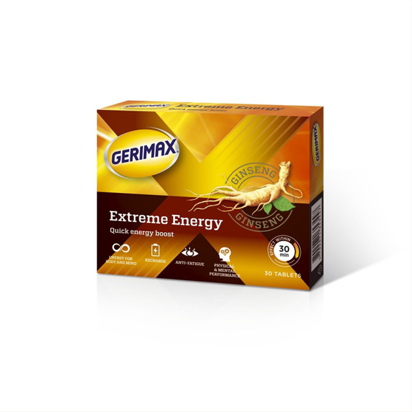 GERIMAX EXTREME ENERGY, 30 tablečių paveikslėlis