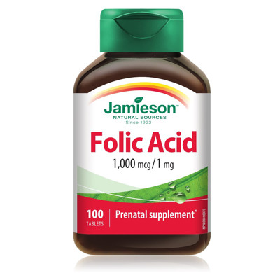 JAMIESON FOLIO RŪGŠTIS, 1 mg, 100 tablečių paveikslėlis