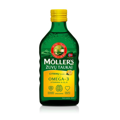 MOLLER'S ŽUVŲ TAUKAI, citrinų skonio, 250 ml paveikslėlis