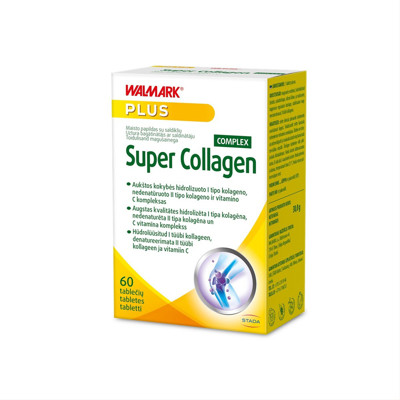 WALMARK SUPER COLLAGEN COMPLEX, 60 kramtomųjų tablečių paveikslėlis